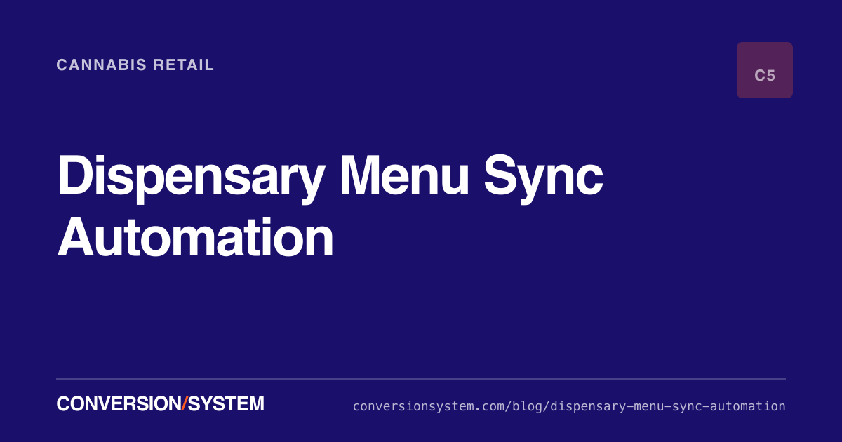 Dispensary Menu Sync: Dutchie, Jane, Leafly on Autopilot cover image