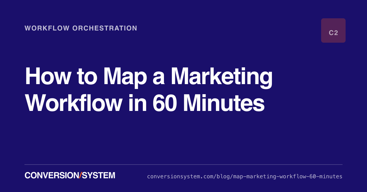How to Map a Marketing Workflow in 60 Minutes cover image