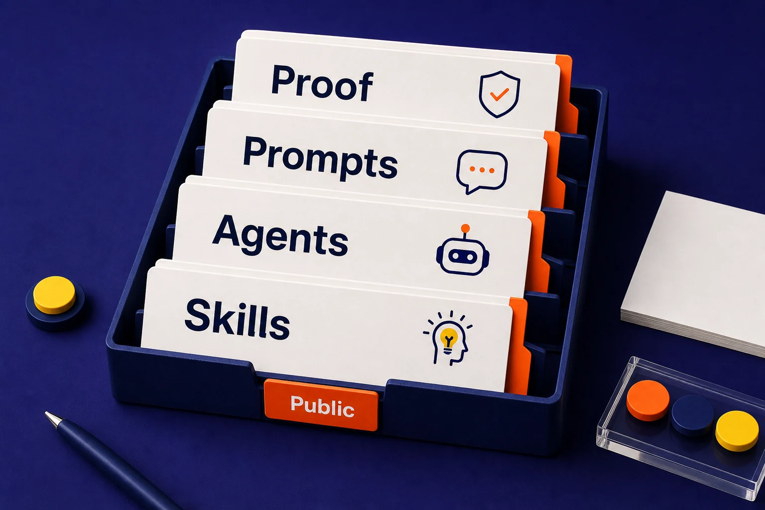 Public Conversion Skills toolkit tray showing skills, agents, prompts, proof, and public access